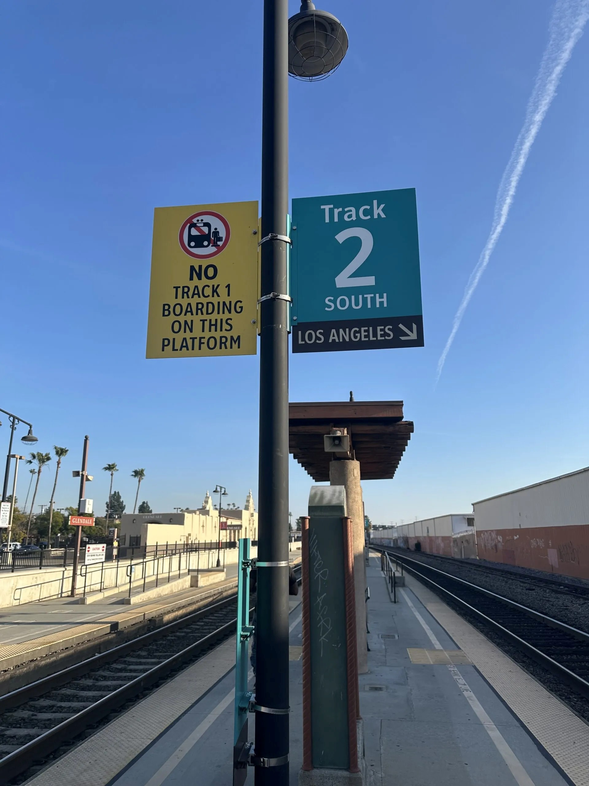 Track 2 platform signage